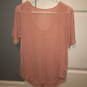Peach V neck t-shirt